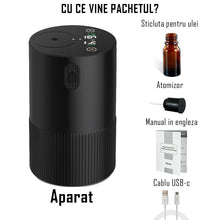 Încarcă imaginea în vizualizatorul Galerie, Nebulizator uleiuri esentiale auto portabil cu display LED HD si functii premium