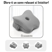 Încarcă imaginea în vizualizatorul Galerie, Perna ortopedica pentru genunchi si picioare 4D din spuma cu memorie, design mulat pentru confort